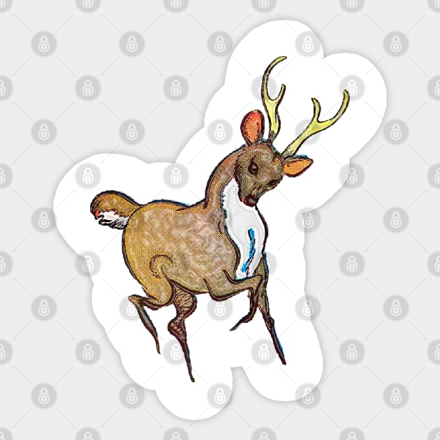 baby deer Sticker by Marccelus